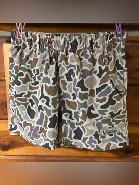Kids' Camo Shorts - Green/Brown/Gray